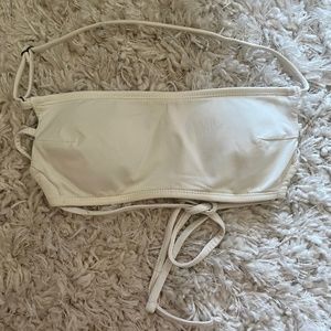 Garage XS white halter bathing suit top